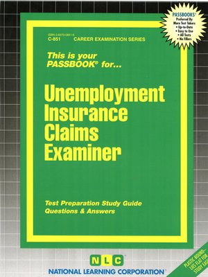 cover image of Unemployment Insurance Claims Examiner